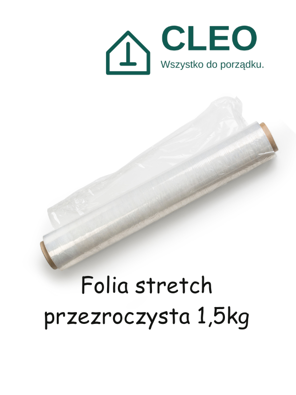 Folia stretch przezroczysta 1,5kg
