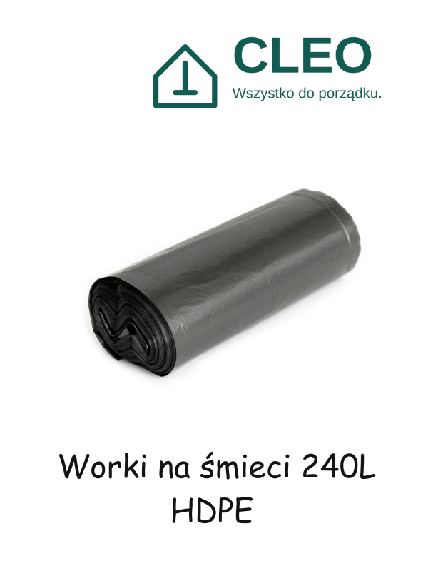 Worki na śmieci 240L HDPE (firmowe)